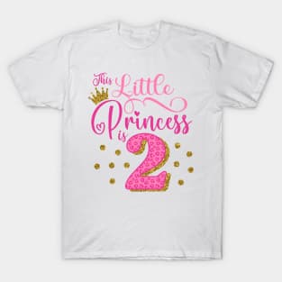 This little princess is 2 Birthday Girl T-Shirt